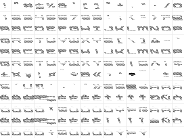 Pocket Ball Leftalic Italic  glyph index
