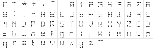 Big Daddy LED TFB Regular  glyph index