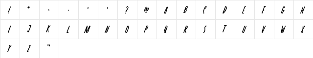 Rosterica Rosterica  glyph index