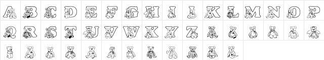 LMS TyBears Regular  glyph index