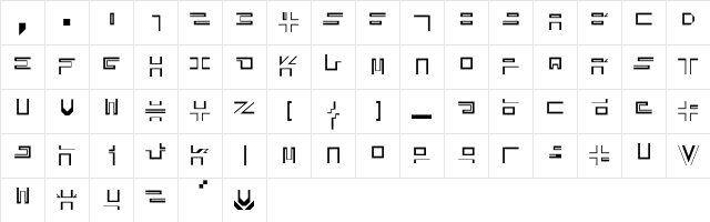 City Avenue  glyph index