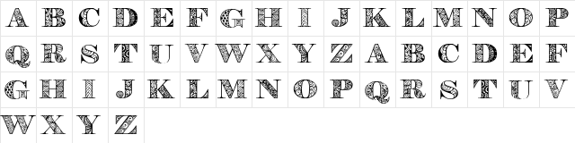 Digizen Regular  glyph index