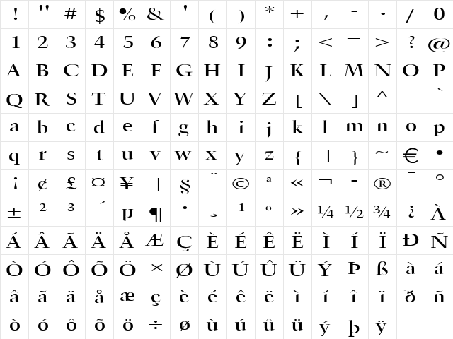 HornExtended Normal  glyph index