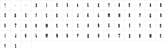 2Peas RP Neopolitan Regular  glyph index