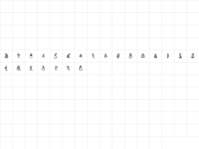 macumbats Regular  glyph index