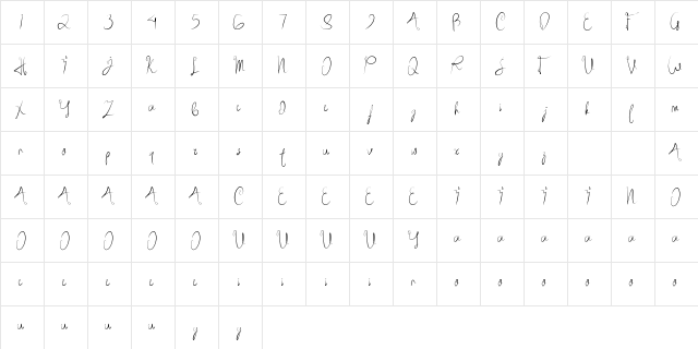 Medieval Times Regular  glyph index