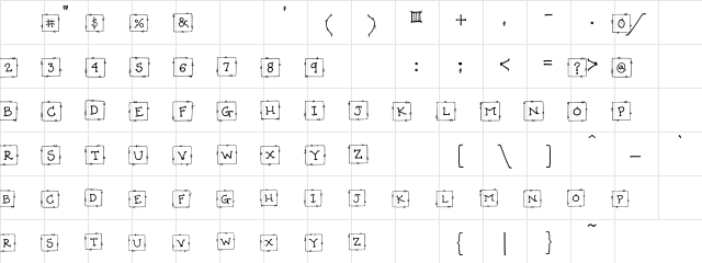 DJ Blocks Regular  glyph index