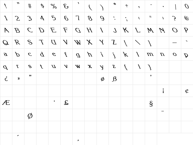 Moving Out 2 Regular  glyph index