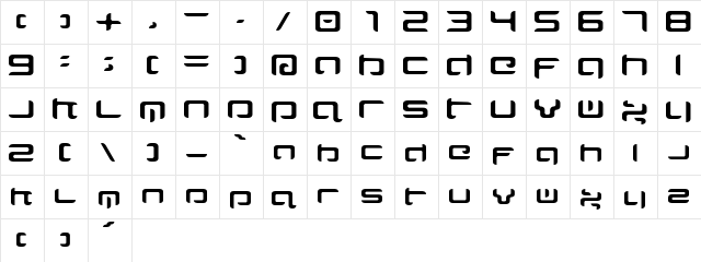 Majispirit Regular  glyph index