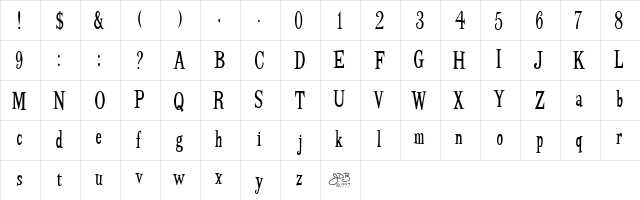 BudBird Normal  glyph index