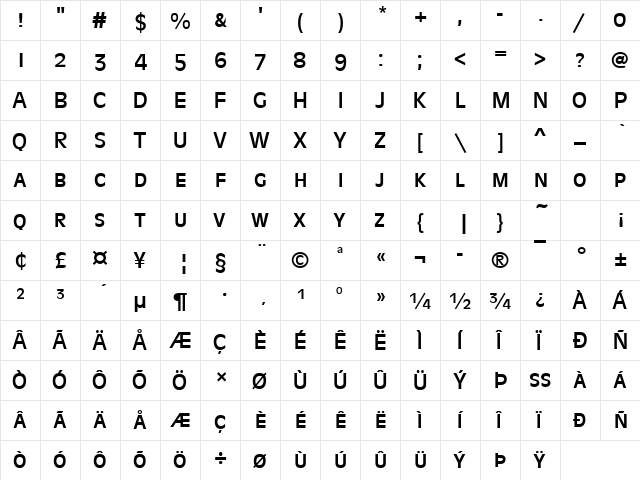 AntiqueOliSCTReg Regular  glyph index