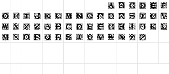 AromatCapsSSK Regular  glyph index