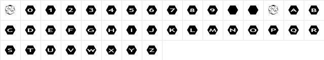 AlphaShapes hexagons 2 Normal  glyph index