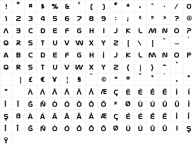 TR Nasalization Regular  glyph index
