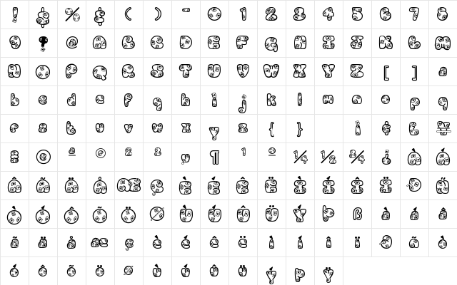 Patches Regular  glyph index
