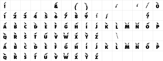 Santa Regular  glyph index