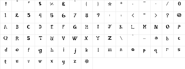 Star 5 Five Regular  glyph index
