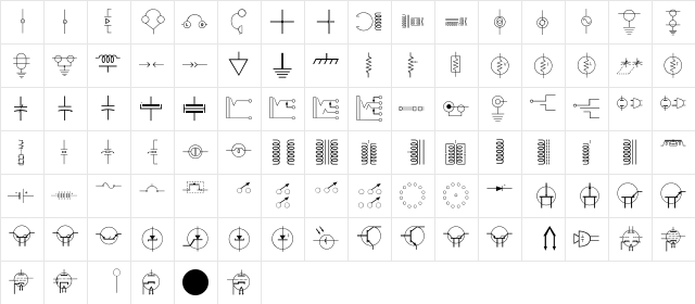 Shocking Symbols Regular  glyph index