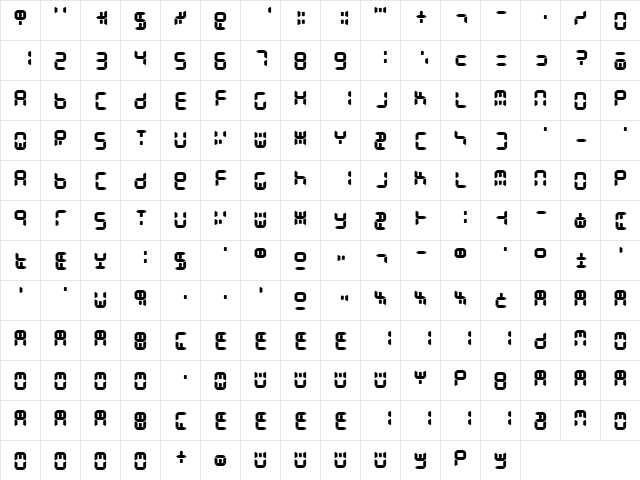 Readout Medium  glyph index