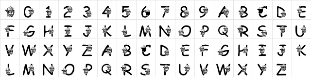 LMS Swoosh Regular  glyph index