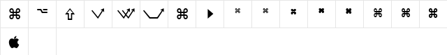 DingsBumURW Regular  glyph index