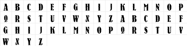 Raven Regular  glyph index