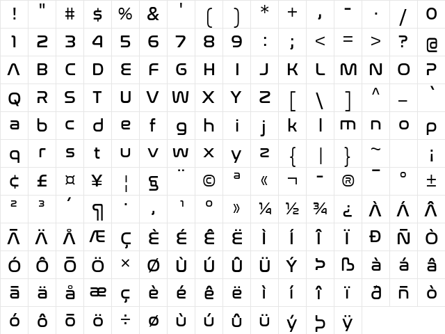 Nasalization Regular  glyph index