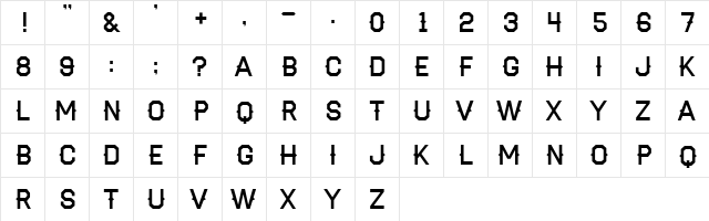 Haymaker Regular  glyph index
