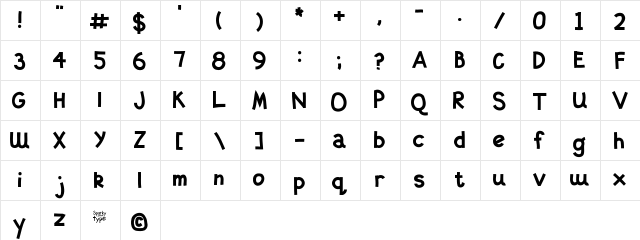 ST Ember ST Ember  glyph index