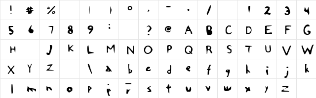 Chi Regular  glyph index
