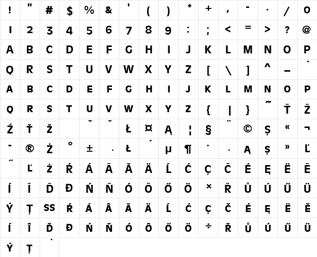 AntiqueOliSCTEEMed Regular  glyph index