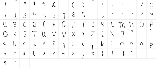 Austin Regular  glyph index