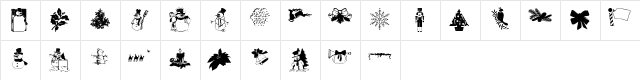ryp_xmas4 Regular  glyph index