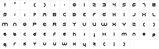 Planetary Orbiter Regular  glyph index