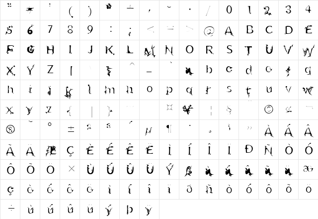 u26fog Regular  glyph index