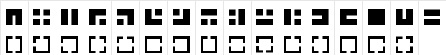 New Regular  glyph index