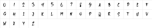 DISTANCING Regular  glyph index