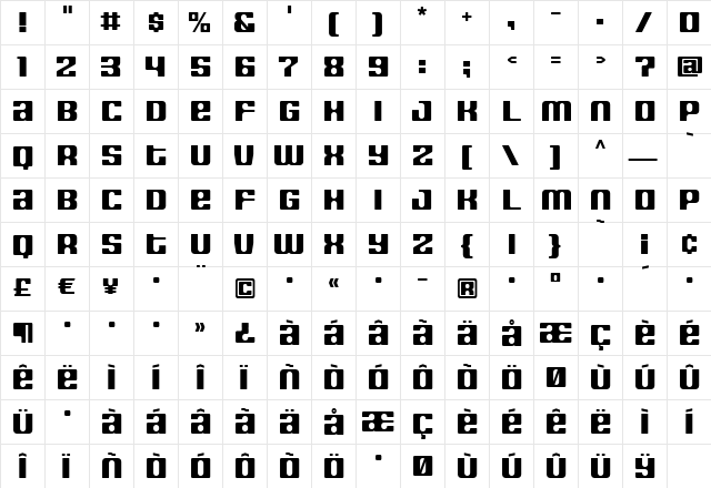 HOUSE3009 Heavy  glyph index