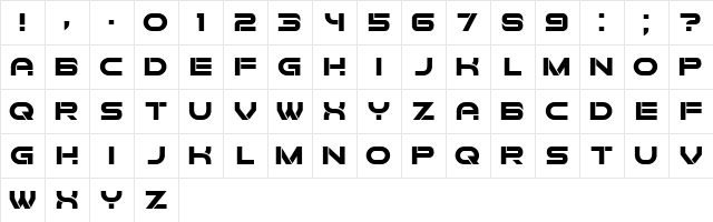 Forvertz Regular  glyph index