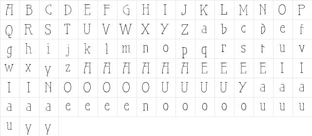 Maiers Nr.21 Pro Light  glyph index