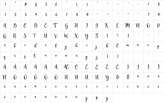 Abigail 2 2  glyph index