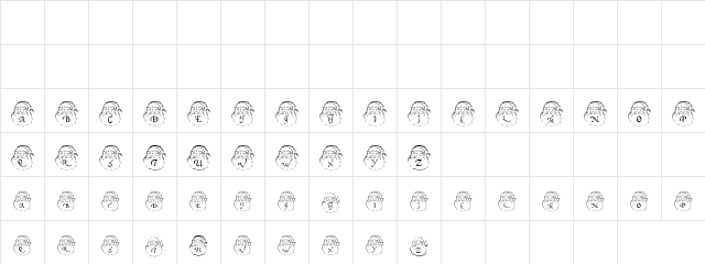 Smiling Santa Regular  glyph index