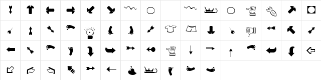 Dingbats5 Normal  glyph index