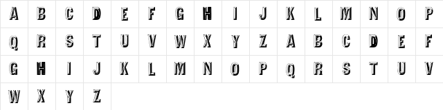 TejaratchiCaps Regular  glyph index