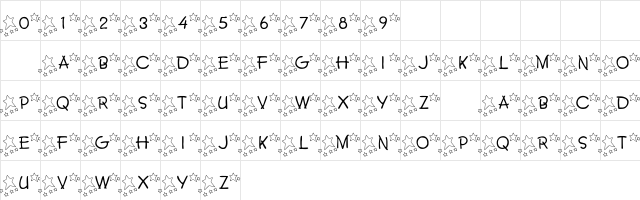 101! Twinkle Twinkle Lit'l Font Regular  glyph index