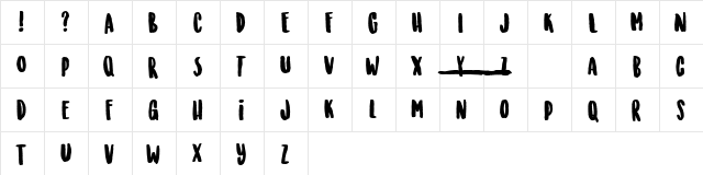 Sunrise International Demo Regular  glyph index