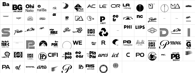 LogosCompany P14  glyph index