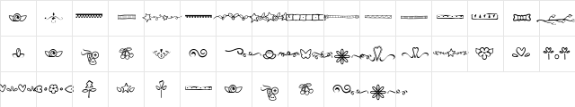 DC Curly Qs Regular  glyph index