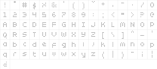 Zado Semi-Condensed Semi-Condensed  glyph index