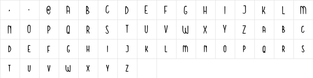 Venusufr Regular  glyph index